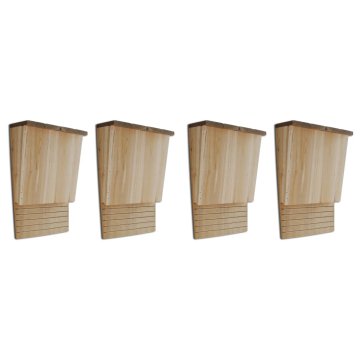 Vidaxl Hišice za netopirje 4 kosi 22x12x34 cm les