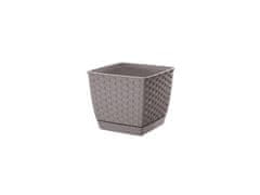 Prosperplast Cvetlični lonec RATOLLA SQUARE 19x19x15,9cm (7529U) s skledo