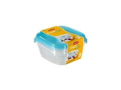 Curver FRESH&amp;GO kvadratna plastična škatla 0,8l (3 kosi)