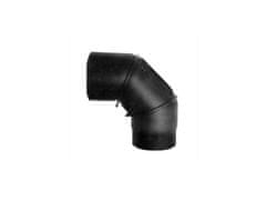 Vrtljivo dimno koleno 130mm/90d.t.1,5mm BLACK