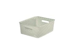 Curver Škatla za shranjevanje RATTAN 35x30x13cm (M), "Y" STYLE, plastika, KREM