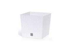 Prosperplast Cvetlični lonec Rato Low white, 17 x 17 x 17 cm