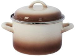 Metalac Lonec + pokrov premera 18 cm 3l CAPUCCINO