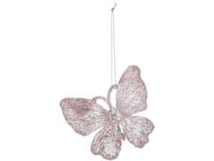 M.A.T Group Božična dekoracija metuljček 11cm PH ROSE (2 kosa)