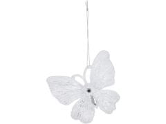 M.A.T Group Božična dekoracija metulj 11cm PH BELI (2 kosa)