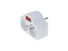 Razdelilnik vtičnic (2 vtičnici + stikalo ON/OFF)