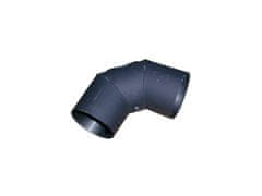 Dimno koleno z odprtino 125mm/90d.t.1,5mm BLACK