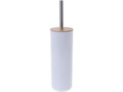 Toaletni set okrogel plastični / bambusov, v.21,5cm BELI