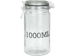 Edm Hermetični kozarec 1000ml steklo. z zaskočnim zapiranjem, s potiskom