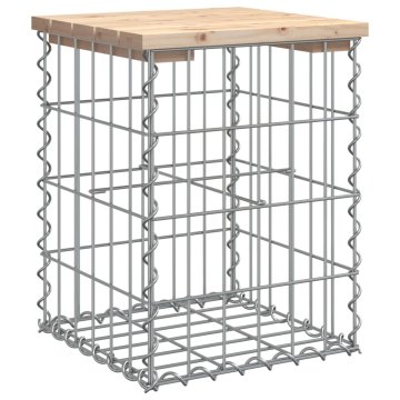 Vidaxl Vrtna klop gabion 33x31x42 cm trdna borovina