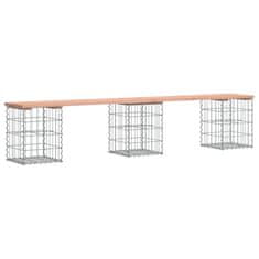 Greatstore Vrtna klop gabion 203x31x42 cm trden les douglas