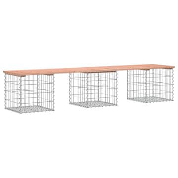Vidaxl Vrtna klop gabion 203x44x42 cm trden les douglas