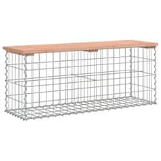 Vidaxl Vrtna gabionska klop 103x31,5x42 cm trden les douglas