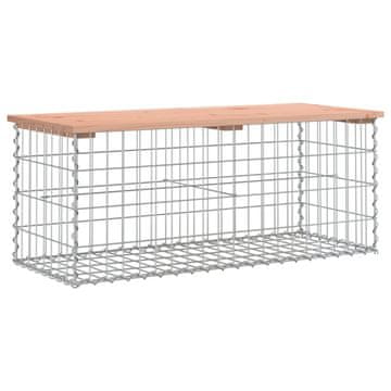 Vidaxl Vrtna klop gabion 103x44x42 cm trden les douglas