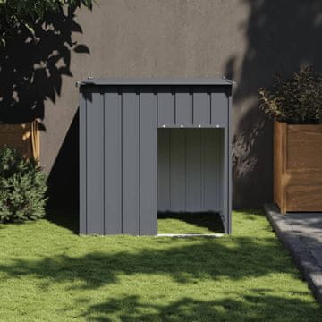 Vidaxl vidaXL Pasji boks s streho antraciten 110x103x109 cm jeklo