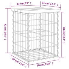 Vidaxl Vrtna klop gabion 33x31x42 cm impregnirana borovina