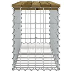 Vidaxl Vrtna gabionska klop 103x31,5x42 cm impregnirana borovina