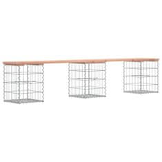 Greatstore Vrtna klop gabion 203x31x42 cm trden les douglas