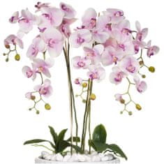 botle Roza umetna orhideja kaskadni šopek v velikem belem loncu domača pisarniška dekoracija pribl. 130 cm visoka
