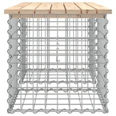 Vidaxl Vrtna klop gabion 103x44x42 cm trdna borovina