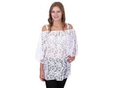 sarcia.eu John Zack Bela, čipkasta bluza, odprta ramena M-L