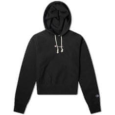 Champion Športni pulover črna 158 - 162 cm/XS Reverse Weave Cropped Small Script Logo Hooded Sweatshirt
