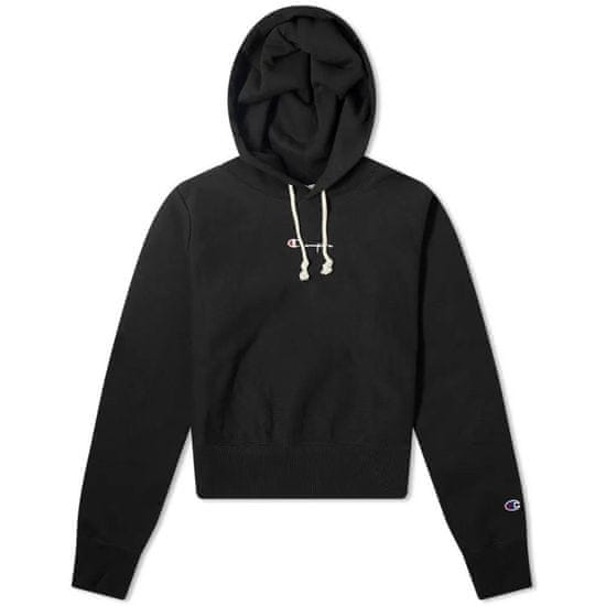 Champion Športni pulover 158 - 162 cm/XS Reverse Weave Cropped Small Script Logo Hooded Sweatshirt