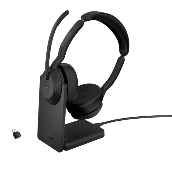 Jabra Evolve2 55 slušalke, Link380c MS Stereo + stojalo (25599-999-889)