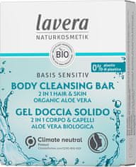 Lavera Trdno milo 2 v 1 za telo in lase Basis Sensitiv ( Body Clean sing Bar) 50 g