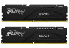 Kingston Fury Beast Black pomnilnik (RAM), 16 GB (2x 8 GB kit), DDR5, 6000 MHz, CL40, DIMM (KF560C40BBK2-16)