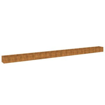 Vidaxl Vrtna visoka greda 770x50x36 cm corten jeklo