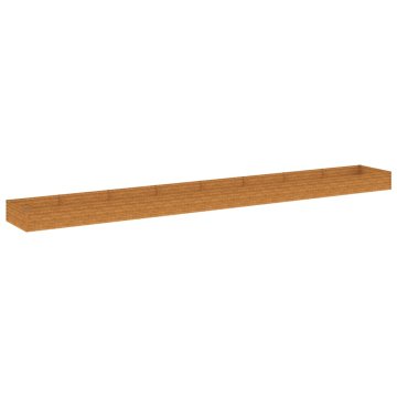 Vidaxl Vrtna visoka greda 770x100x36 cm corten jeklo