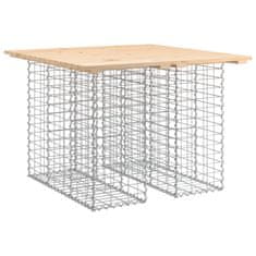 Vidaxl Vrtna gabionska klop 100x102x72 cm trdna borovina