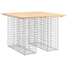 Vidaxl Vrtna gabionska klop 100x102x72 cm trdna borovina