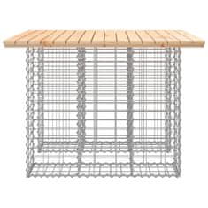 Vidaxl Vrtna gabionska klop 100x102x72 cm trdna borovina