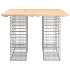 Vidaxl Vrtna gabionska klop 100x102x72 cm trdna borovina