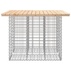 Vidaxl Vrtna gabionska klop 100x102x72 cm trdna borovina