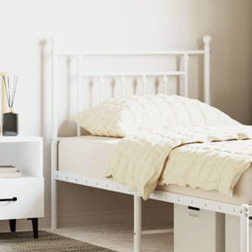 Vidaxl vidaXL Kovinsko vzglavje postelje belo 80 cm