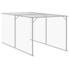 Vidaxl Kokošnjak z izhodom antracit 117x1221x123 cm pocinkano jeklo
