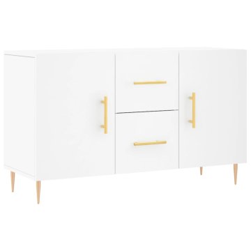 Vidaxl Komoda bela 100x36x60 cm inženirski les