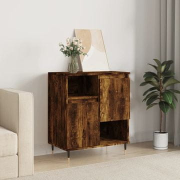 Vidaxl vidaXL Predalnik, dimljen hrast, 60x35x70 cm, material na osnovi lesa