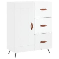 Vidaxl Komoda visok sijaj bela 69,5x34x90 cm inženirski les
