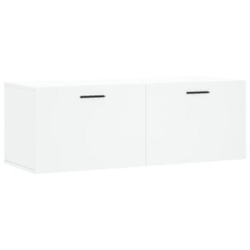 Vidaxl Stenska omarica bela 100x36,5x35 cm inženirski les