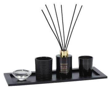 M.A.T Group Svečenik/razsvetloba 38x15x0,95cm 5 kosov, les/steklo