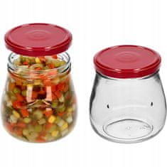 shumee Kozarci za marmelado s pokrovi, 6 kosov, 500 ml