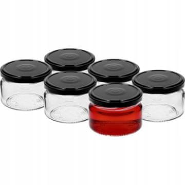 shumee Kozarci za marmelado s pokrovi, 6 kosov, 200 ml