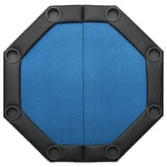 Vidaxl Zložljiva poker miza za 8 igralcev modra 108x108x75 cm