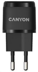 Canyon omrežni polnilec H-20-05, 1x USB-C PD 20W, črn