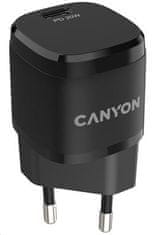 Canyon omrežni polnilec H-20-05, 1x USB-C PD 20W, črn