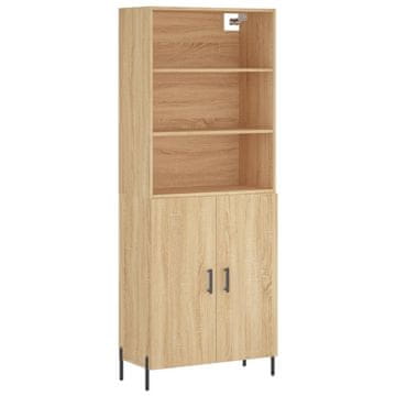 Vidaxl Visoka komoda sonoma hrast 69,5x34x180 cm inženirski les